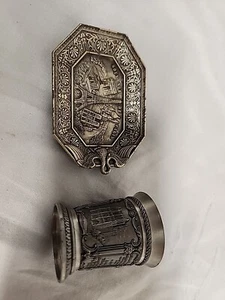 Metal Souvenir de Paris Small Ring or Pin Tray And 1982 Paris Cup - Picture 1 of 9