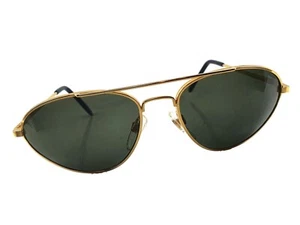 Gafas de sol y estuche con protección UV 400 marcos metálicos en tono dorado (D009) - Imagen 1 de 5
