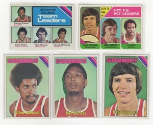 1975-76 Topps 5-Card Sounds Lot w Stew Daniels Shepherd VINTAGE STAR EX-NM LOL1 - Picture 1 of 2