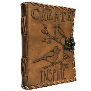 Vintage Handmade Leather Journal Notebook Antique Deckle Edge Sketchbook Diary - Picture 1 of 6