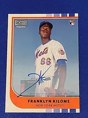 2021 Topps Archives #17 Franklyn Kilome Snapshots Auto - Image 1 of 3