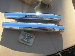 Harley Davidson NOS Chrome Tapered Mufflers - Picture 1 of 5