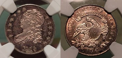 1829 Capped Bust Dime 10c NGC MS 64+ Proof Like Top POP-RARE In PL!! - Image 1 of 4