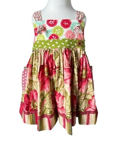 Matilda Jane Platinum Holly Christmas Knot Dress NWOT Sz 4 # 10/16 - Picture 1 of 5