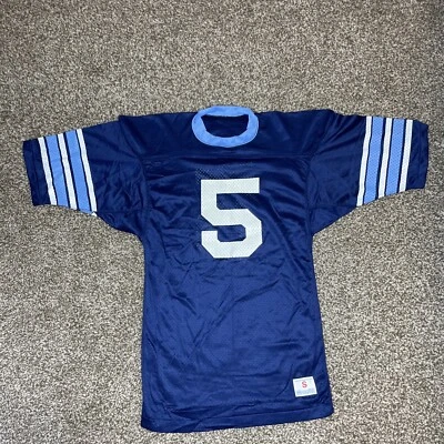 Champion Mens Mesh Football Jersey 60’s 70’s Small Blue White #5 Made USA VTG - Image 1 of 4