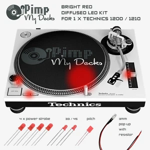 KIT LED DIFUSO TECHNICS SL 1200 1210 ROJO BRILLANTE (PARA 1 TOCADISCOS) - Imagen 1 de 7