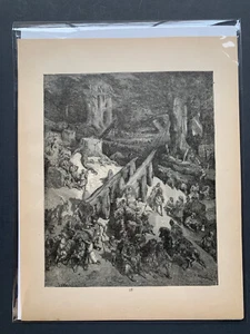 Gustave Dore Bible Gallery Engraving Print 38 The Cedars Destined For The Temple - Picture 1 of 7