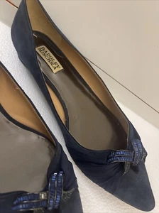Badgley Mischka Flat Shoes Navy 9M - Picture 1 of 8