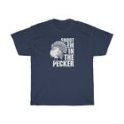 Shot Em In The Pecker Funny Turkey Hunting Cotton Tee