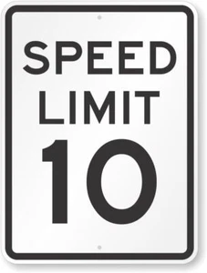 Aluminum Speed Limit Aluminum Weatherproof 8" x 12" Sign p00602 - Picture 1 of 1