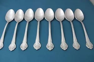 8 Place Oval Soup Spoons Reed Barton Select ELEGANTE Stainless Korea 7 1/8" - Picture 1 of 5