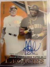 2021 Topps Finest Fernando TATIS jr and Tony Gwynn On Card AUTO /25  🔥📈🔥