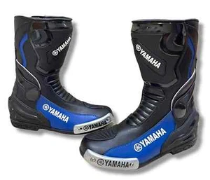 New Yamaha Leather Motorcycle Boot For Men Rider Track Sports Shoes Ce - Imagen 1 de 2