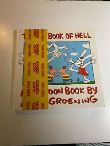 1990 Matt Groening Firmado The Big Book Of Hell Autógrafo y Dibujo de Bart - Imagen 1 de 8