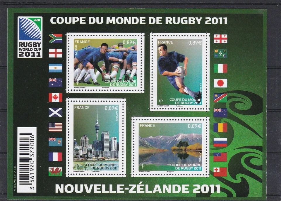 France 2011 Rugby World Cup New Zealand BF New YT F4576 - Image 1 of 1