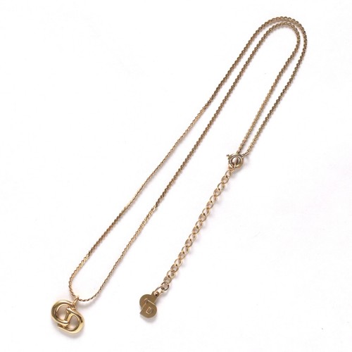 Collana catena vintage Christian Dior logo CD tono oro buone condizioni
