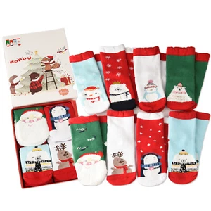 4Pack Cotton Christmas Holiday Novelty Ankle Socks Toddlers Boys Girls Kids - Picture 1 of 8