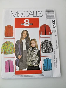 Vintage McCalls 3350 Sewing Pattern Girls Jacket & Vest Size M-L-XL(C) - Picture 1 of 6