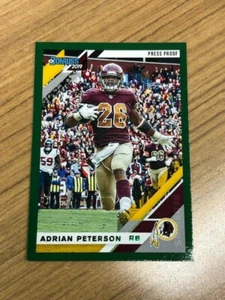 2019 Donruss ADRIAN PETERSON Green Press Proof VARIATION Washington Redskins - Picture 1 of 2