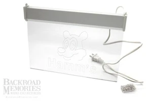 Vintage ('97) Hamm's Beer "Character Bear" (Blue) 12" Light-Up Glass Sign (USED) - Picture 1 of 6
