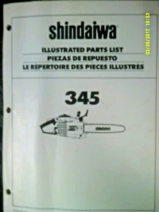 Shindaiwa 345 Chain Saw 1984 Illustrated Parts List - Picture 1 of 2
