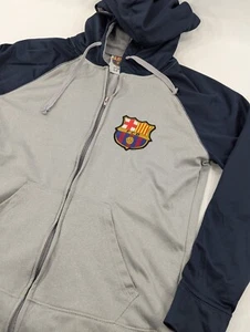 FCB Long Sleeve FC Barcelona Full Zip Hoodie Jacket Men's Small - Picture 1 of 8