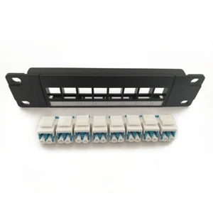 8-Port LC Shielded Patch Panel 10G Ready Plastic Housing Color-Coded Labeling - Afbeelding 1 van 8
