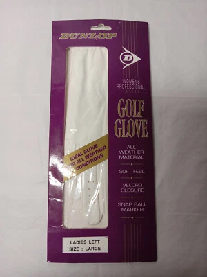 Guante de golf profesional Dunlop vintage para mujer mano izquierda grande NUEVO en paquete Foto 1 de 4