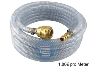Gewebeschlauch mit Kupplung und Stecker 6 9 13 mm Druckluftschlauch - Bild 1 von 1