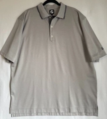 Polo de golf Footjoy para hombre XXl gris cuello manga corta logotipo isla club de campo Foto 1 de 4