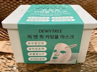 Korean Beauty DEWYTREE Pick & Quick Moisture Calming Full Face Mask Sheet x30  - Image 1 of 4
