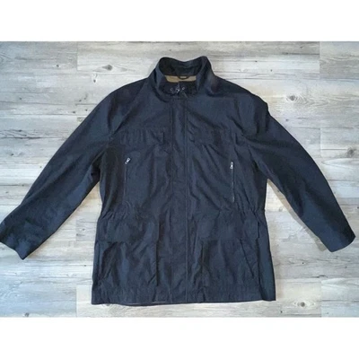 Chaqueta utilitaria Cole Haan negra con cremallera completa para hombre talla XL bolsillos grandes Foto 1 de 4