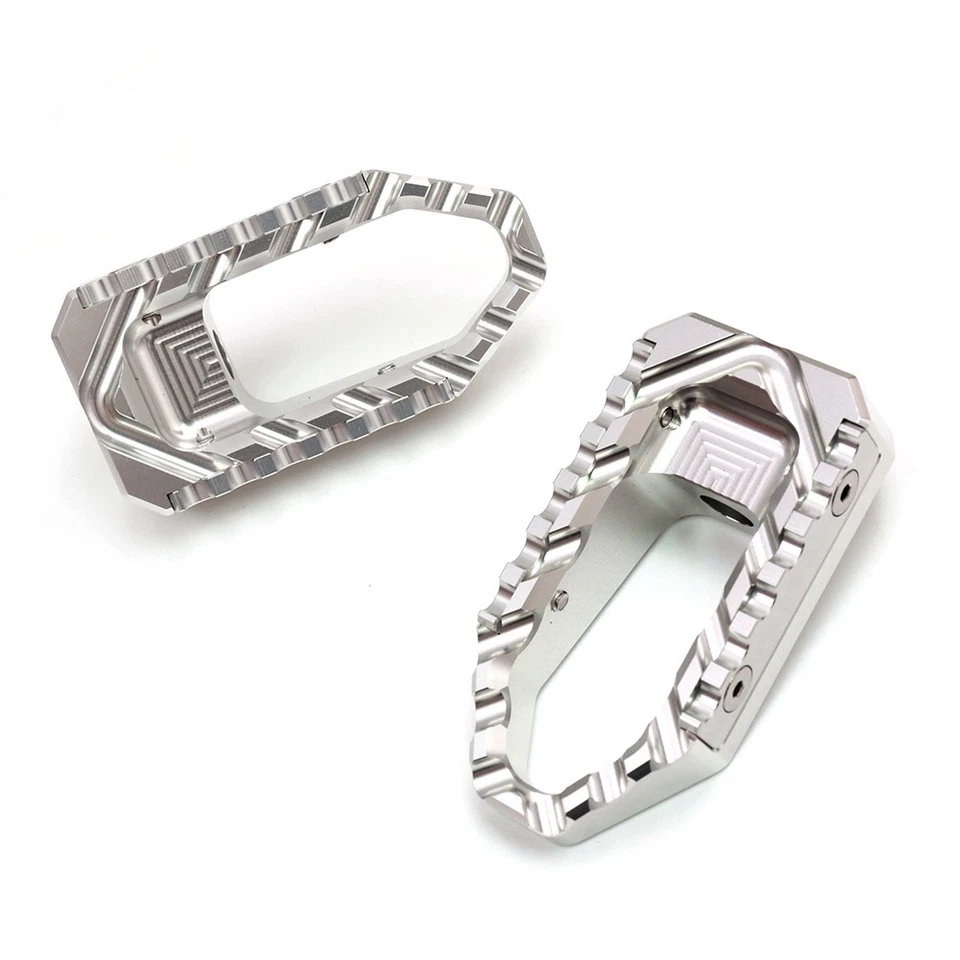 TRC Rider Front Silver Wide Touring Foot Pegs For DUCATI Hyperstrada 939 2016 — 第 1/4 张图片