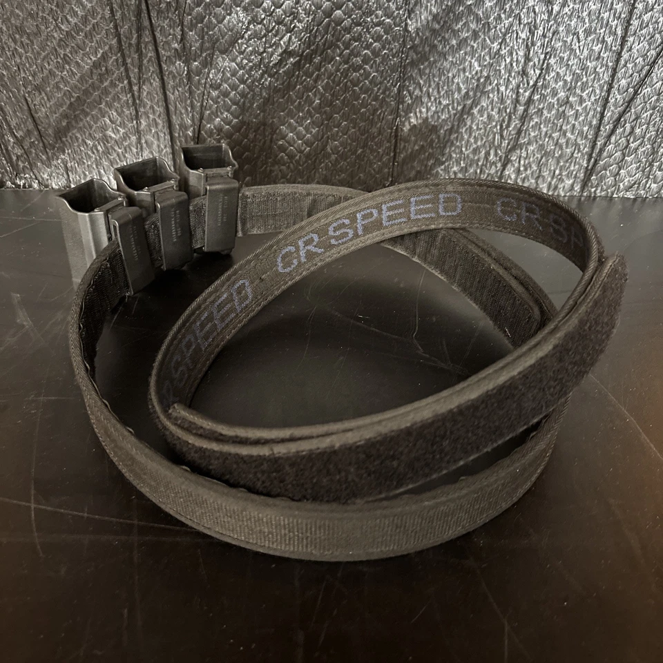 3) Blackhawk Single Stack 9mm/.40 Mag Holders W/ 2 Belts - Image 1 of 4