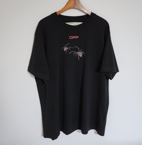 OFF WHITE T shirt oversize freccia ragno nero bianco sporco S 129876699