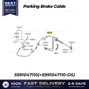 ⭐Genuine⭐ Parking Brake Cable 5991047110 for Hyundai Libero - Picture 1 of 1