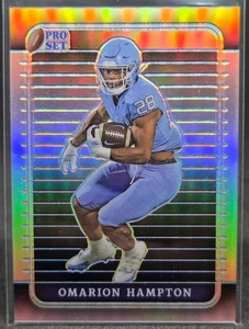 OMARION HAMPTON 2023 LEAF PRO SET SILVER PRIZM RC 7/10 CHARGERS - Picture 1 of 2