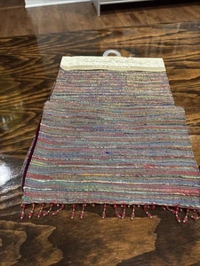 Tradewinds Collection Table Runner 13 x 72 Inch Jewel Tones Beaded Boho Decor - Picture 1 of 3