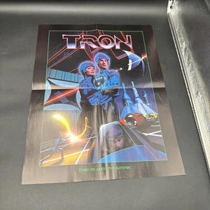 VINTAGE Tron Film 1982 POSTER Werbefilm Jeff Bridges Steven Lisberger Film - Bild 1 von 7