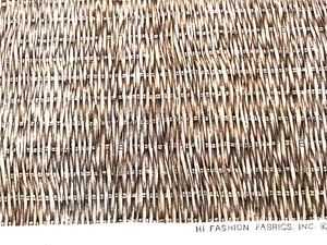 Wicker Woven Looking Fabric Shades of Brown FAT QUARTER Novelty Print - Picture 1 of 5