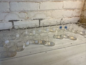 Lot 20 Glass Beakers-11 Pyrex 100ml, 3 KIMAX 50ml, 6 Pyrex 50ml Beakers Bundle - Picture 1 of 7