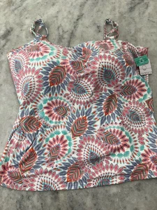 NEW NWT Sunsets Vivid Plumes Taylor Tankini Underwire Top XL 40F/38G/36H Padded - Picture 1 of 7