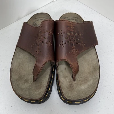 Sandalias de cuero Doc Martens recorte floral talla 6 EE. UU. 5 UK 38 con marrón Foto 1 de 4