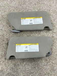 2000-2005 Pontiac Grand Am Driver & Passenger Side Sun Visor Pair Gray Cloth - Picture 1 of 5