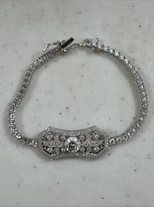 Bracciale Simulante Zirconi Platineve Vanna K Bella Luce 11,82 cttw - Foto 1 di 3