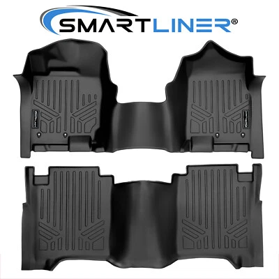 SMARTLINER Custom Fit Floor Mats 2 Row Liner 2017-2022 Nissan Titan | Titan XD Foto 1 de 4