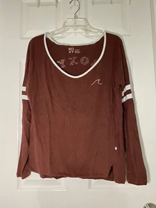 Women’s/Juniors Roxy Long Sleeve Shirt - Size Large - Maroon/Burgundy - Picture 1 of 3