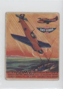 1941 Goudey Sky-Birds Chewing Gum R137 German Messerschmidt BT-109-R #12 h3a