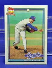 1991 Topps Steve Crawford #718 - Kansas City Royals