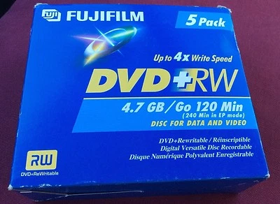 Fujifilm Media 25322075 DVD+RW 4.7GB 120 Minutes Disc 4X Jewel Storage Media - 5 - Image 1 of 4